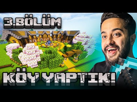 EVİ YIKTIK! YERİNE EFSANE KÖY YAPTIK! 24 SAAT BOYUNCA MADEN KASTIK! Minecraft 3. Bölüm