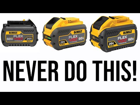NEVER USE DEWALT FLEXVOLT BATTERIES ON 20V MAX TOOLS!