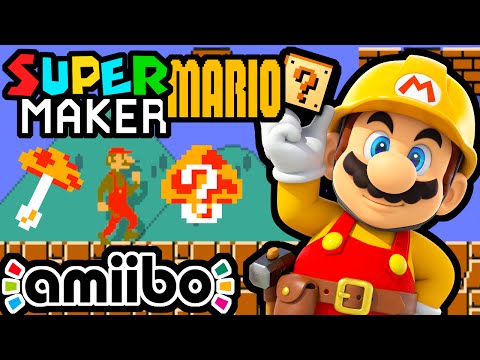 Super Mario Maker PART 1 Gameplay Walkthrough (Bowser Jr Amiibo, Skinny Mario, Splatoon Level) Wii U