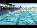 AZ HS State Champs 11/2014.  Womens 200 Medley Relay.  Caroline & team in Lane 6. Caroline is Breaststroke (2nd leg) Leading the Pack with a nice relay exchange