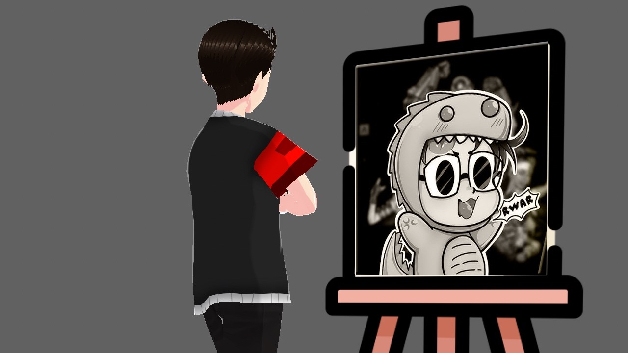 [VTUBER ESPAÑOL LATINO] PINTANDO A KEIVICK ( @KEIVICK  ) ☝️🤓