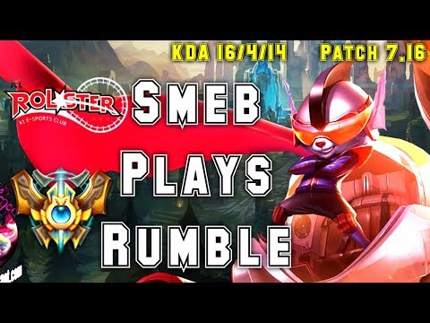 SMEB 1v9! kt Smeb Plays RUMBLE vs IRELIA Top - S7 Ranked | Patch 7.16