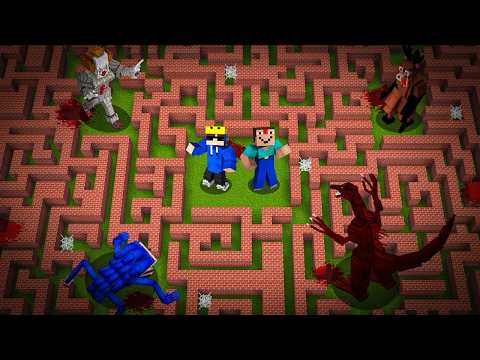ALPHA And TIKAWAR Survive In a  Scary Maze In Minecraft