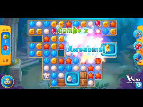 Fishdom. 8720 level no boosters and diamonds. 14 moves