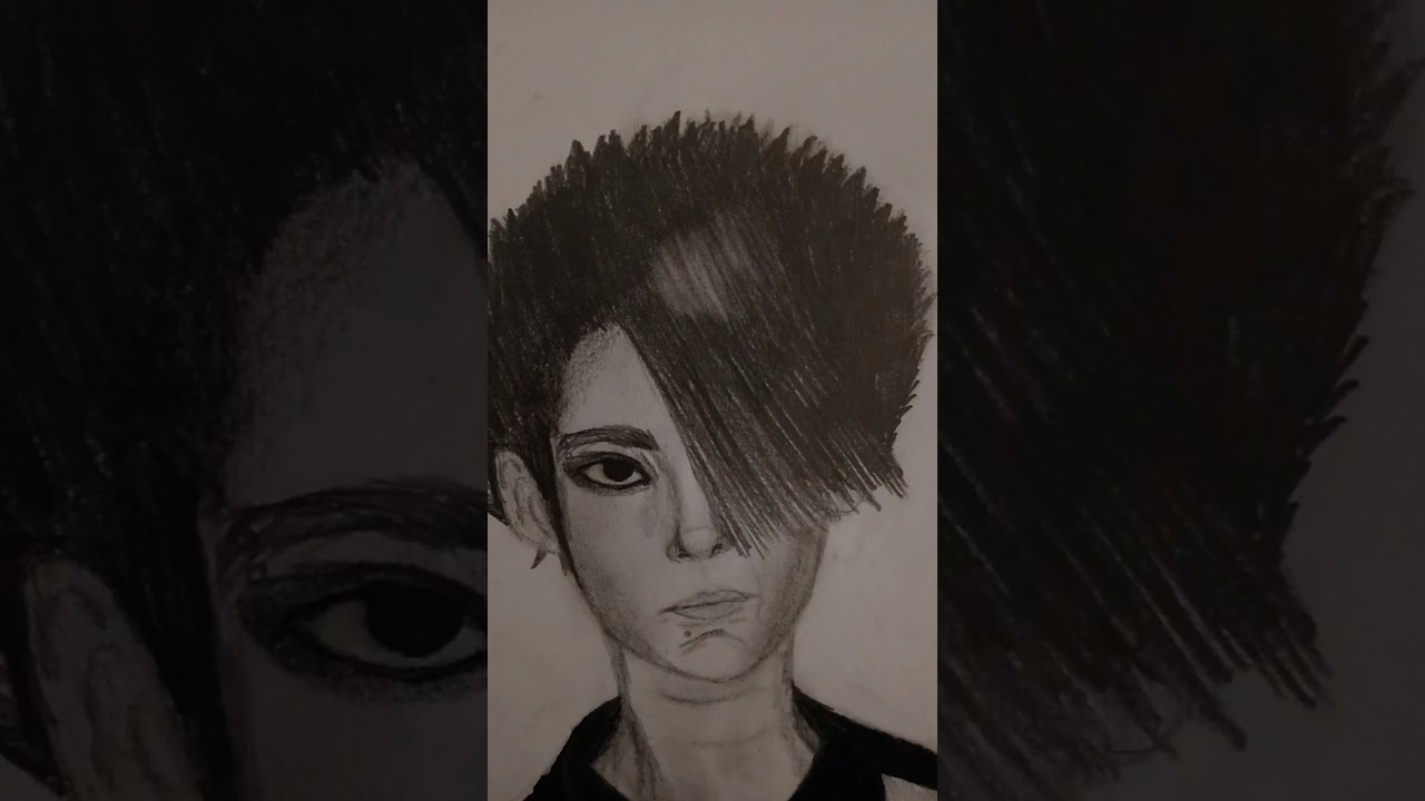 tried to draw bill Kaulitz when he was young also I love reden #billkaulitz #drawing #tokiohotel