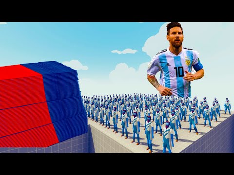 100x LIONEL MESSI + GIANT vs EVERY GOD - Totally Accurate Battle Simulator TABS