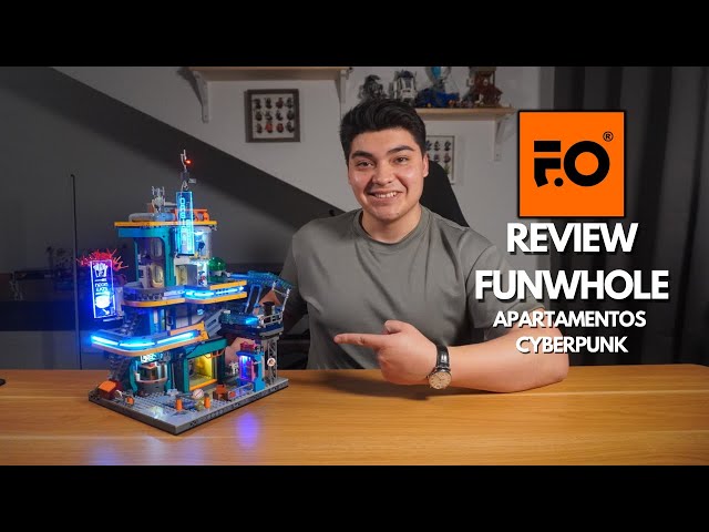 Vídeo relacionado con FUNWHOLE Mansión Ciberpunk Set de Ladrillos con Iluminación - 2524 Piezas, Set Modular de Edificaciones de Ciudad Futurista para Exhibición, Idea para Adultos y Amantes de la Ciencia Ficción