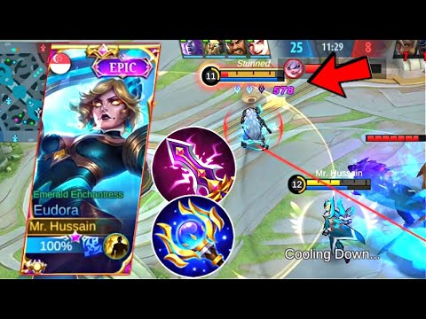 DAMAGE HACK? EUDORA WITH MAX PEN=NO ULT ONE SHOT | Eudora Best Build| Mlbb