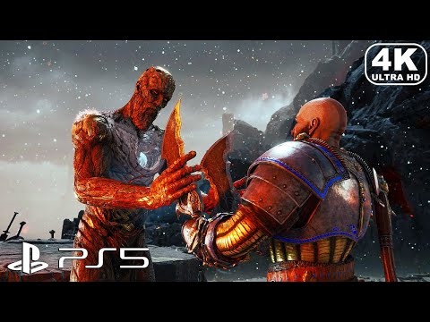 Kratos Meets Surtr Scene 4K - God Of War Ragnarok