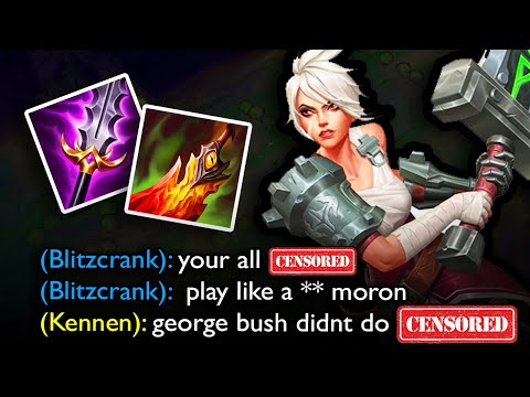 My team was having a Mental Breakdown.. So I kept calm and carried them all with Riven