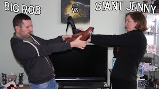Giant Jenny vs Big Rob (Platform Heels vs Elevator Shoes round 2)