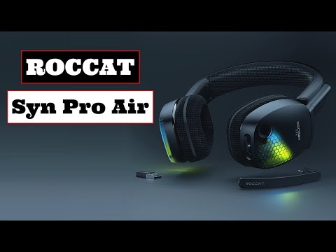 Roccat Syn Pro Air Wireless Surround Sound Gaming Headset Immersive 3D audio with 50mm drivers