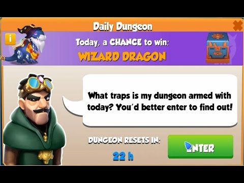 Daily Dungeon to win : Wizard Dragon - Dragon Mania Legends