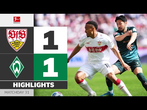 슈투트가르트 VS 베르디브레멘 1:1 분데스리가 스포츠하이라이트