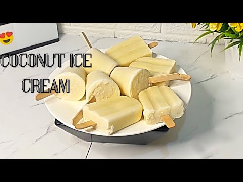 HOW TO MAKE COCONUT ICE CREAM/ ABELE WALLS WITH JUST 3 INGREDIENTS