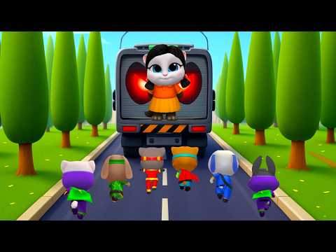 SQUID GAME TALKING TOM GOLD RUN | AMONG US | TOM GOLD RUN SQUID GAME | TOM FRIENDS 🚦