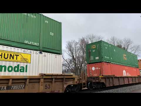 1048 leader- 4 Engines Norfolk Southern Train