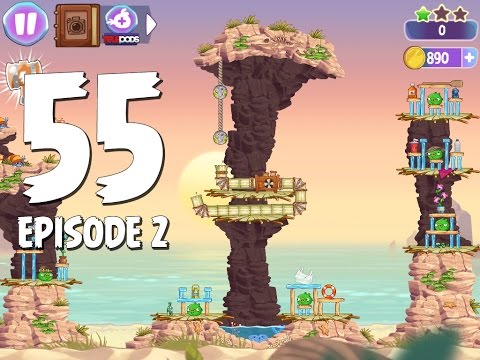 Angry Birds Stella Level 55 Episode 2 Beach Day Walkthrough
