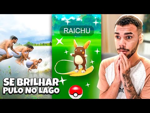 RAICHU SHINY EU PULO NO LAGO  - POKEMON GO | Cris |