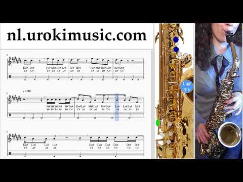 Saxofoonles (Alt) Silvestre Dangond Nicky Jam - Cásate Conmigo Muzieknoten Cursus Deel#2 um-i374