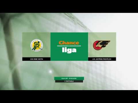 SESTŘIH: Vsetín - Prostějov 3:0 (1. čtvrtfinále playoff, 01.03.2019)