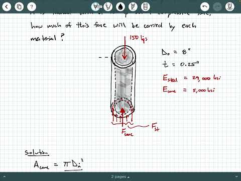 Mechanics of Materials - Video 54:  Statically Indeterminate Axially-Loaded System Example 2