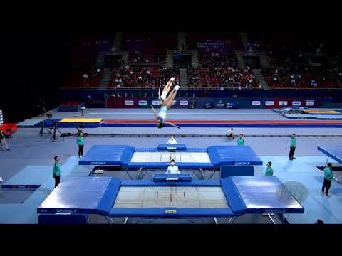 People's Republic of China 1 (CHN) W - 2022 Trampoline Worlds, Sofia (BUL) - Q Synchro Exercise 2