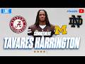 Tavares Harrington LIVE COMMITMENT | 4-Star S Chooses Between Notre Dame, Alabama and Michigan!