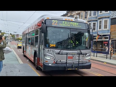 Motorized! SF Muni: 2013 New Flyer XDE40 #8712 on 22 Fillmore (to ucsf mission bay)