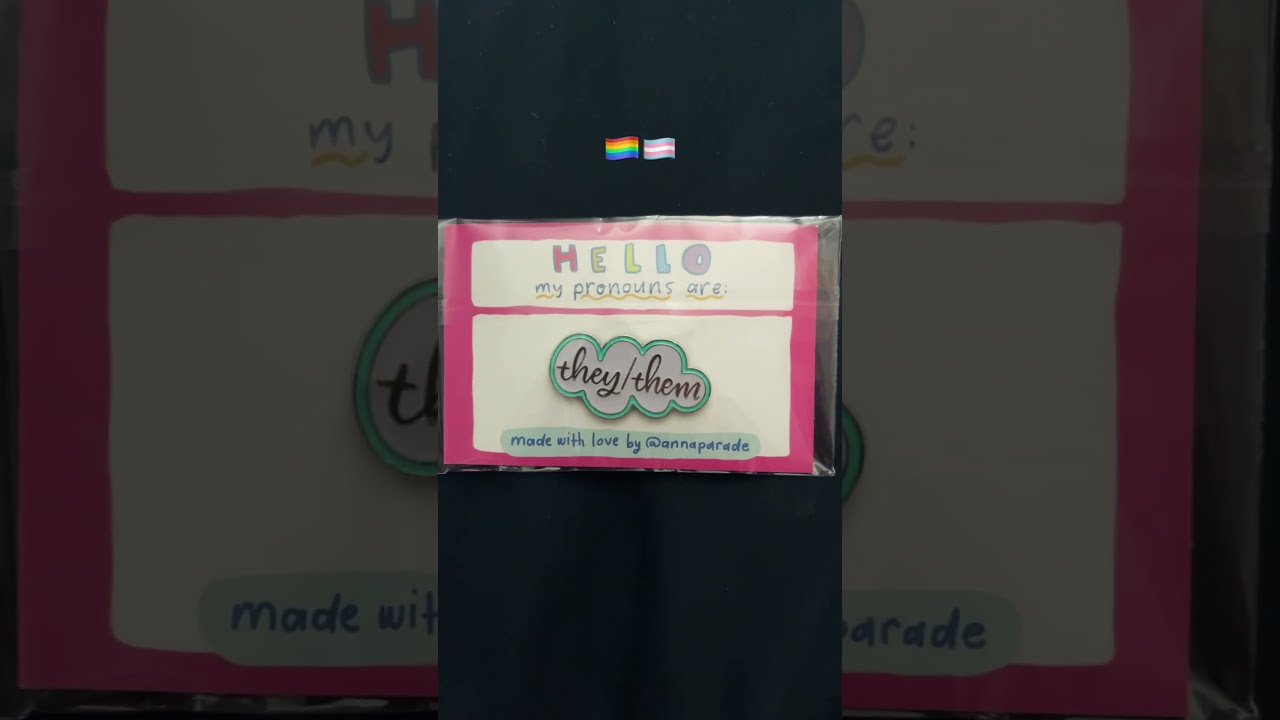 They/Them Enamel Pin From Walmart #pride #nonbinary #transgender #walmart #shorts #love #lgbtq
