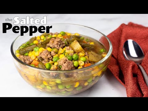 Ground Beef Vegetable Soup~ The Easiest Soup Ever!