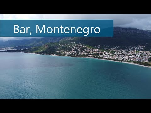 Montenegro, Bar - filmagem de drone em 4K