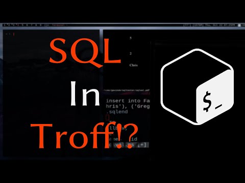 Use SQL to generate a document with Troff/Groff