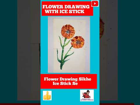 How To Make Flower With Icecream Sticks||Flower Sikhe #shorts #youtubeshorts #Anshmukundarts #trend