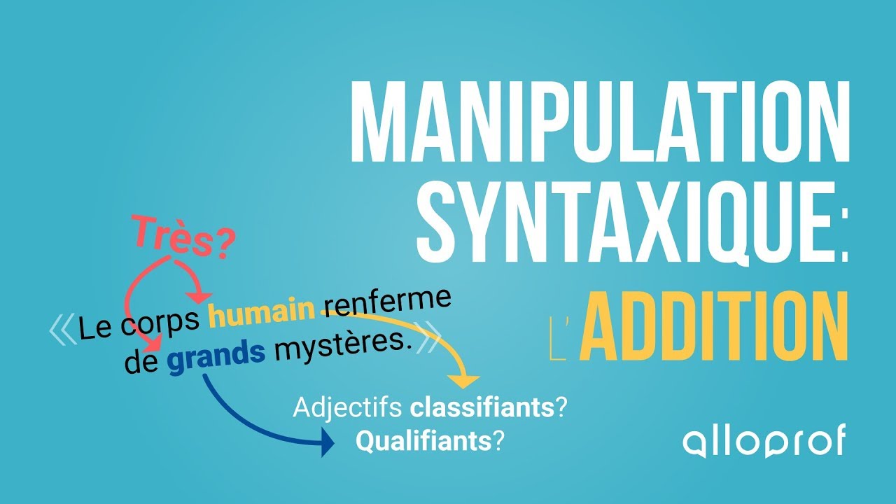 Les manipulations syntaxiques : l'addition