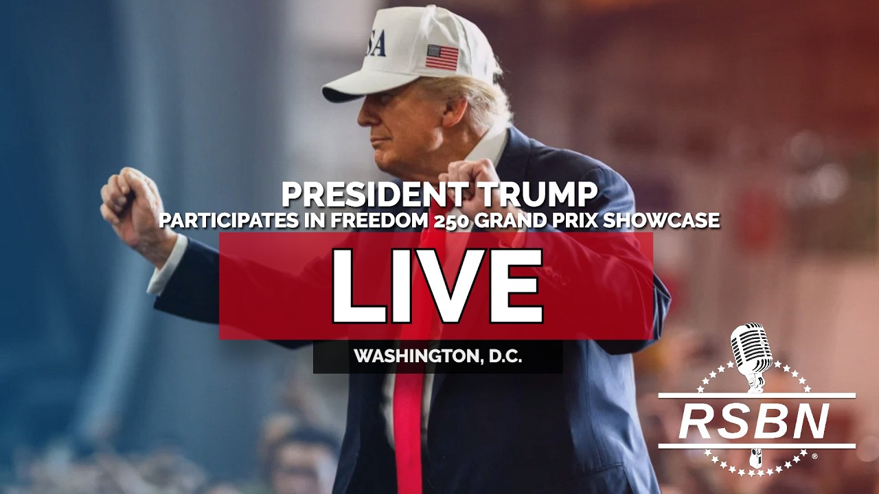 LIVE: President Trump Participates In Freedom 250 Grand Prix Showcase - 7/13/26