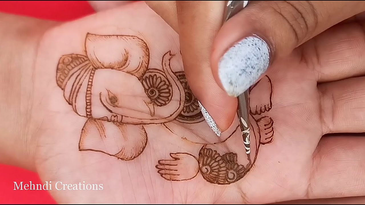 how to draw ganesha in bridal mehndi designs by mehndi creations