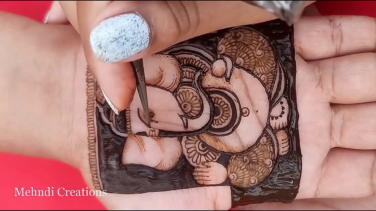 how to draw ganesha in bridal mehndi designs by mehndi creations