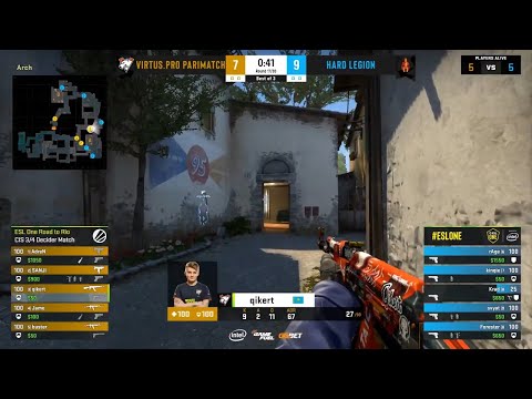 Ждём матч NaVi  Virtus.pro vs. Hard Legion [Overpass]  - ESL One:Road to Rio - 3rd/4th Decider - CIS