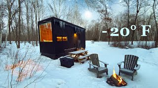 Winter Cabin Camping in Extreme Cold with Frozen Pipes