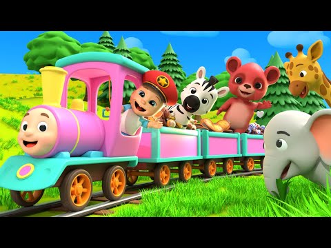 Candy Toot Toot Children's Colorful Train Song | Safari Animals Kids Nursery Rhymes