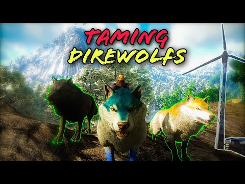 How to Tame DireWolf | Wind Turbine | The Island | Ark Pc In Mobile | Ep - 03 | Nvidia GeForce