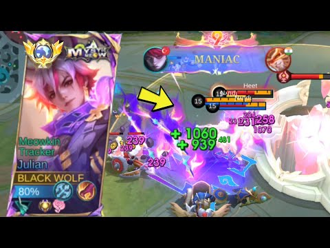 WTF DAMAGE!! + MANIAC Julian Best In Jungle!! - Top 1 Global Julian ~ MLBB