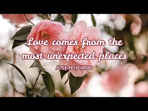 Love comes from the most unexpected places -Jose Feliciano (Lyrics)
