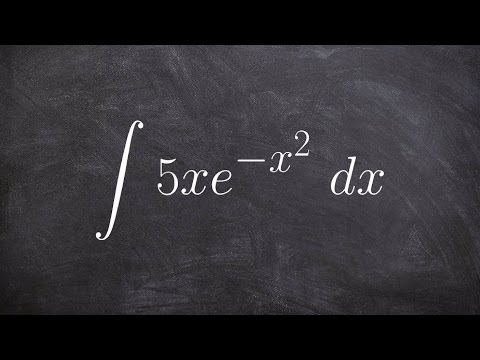 How to find the integral of an exponential function using u sub