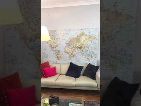Ikea World Map Canvas