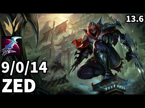 Zed Jungle vs Wukong - KR Master  | Patch 13.6