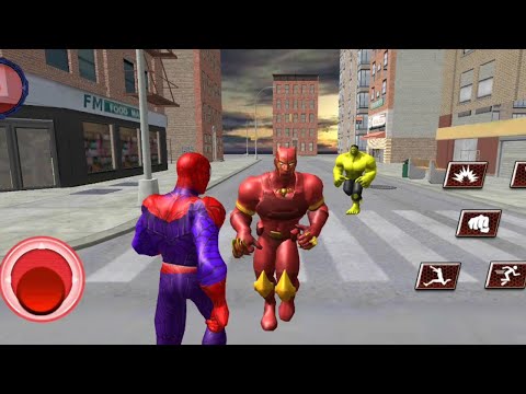Red Panther Hero Vs Monster Hulk Vs Ironman Vs Captain Hero Vs Batman | Panther Hero City Battle