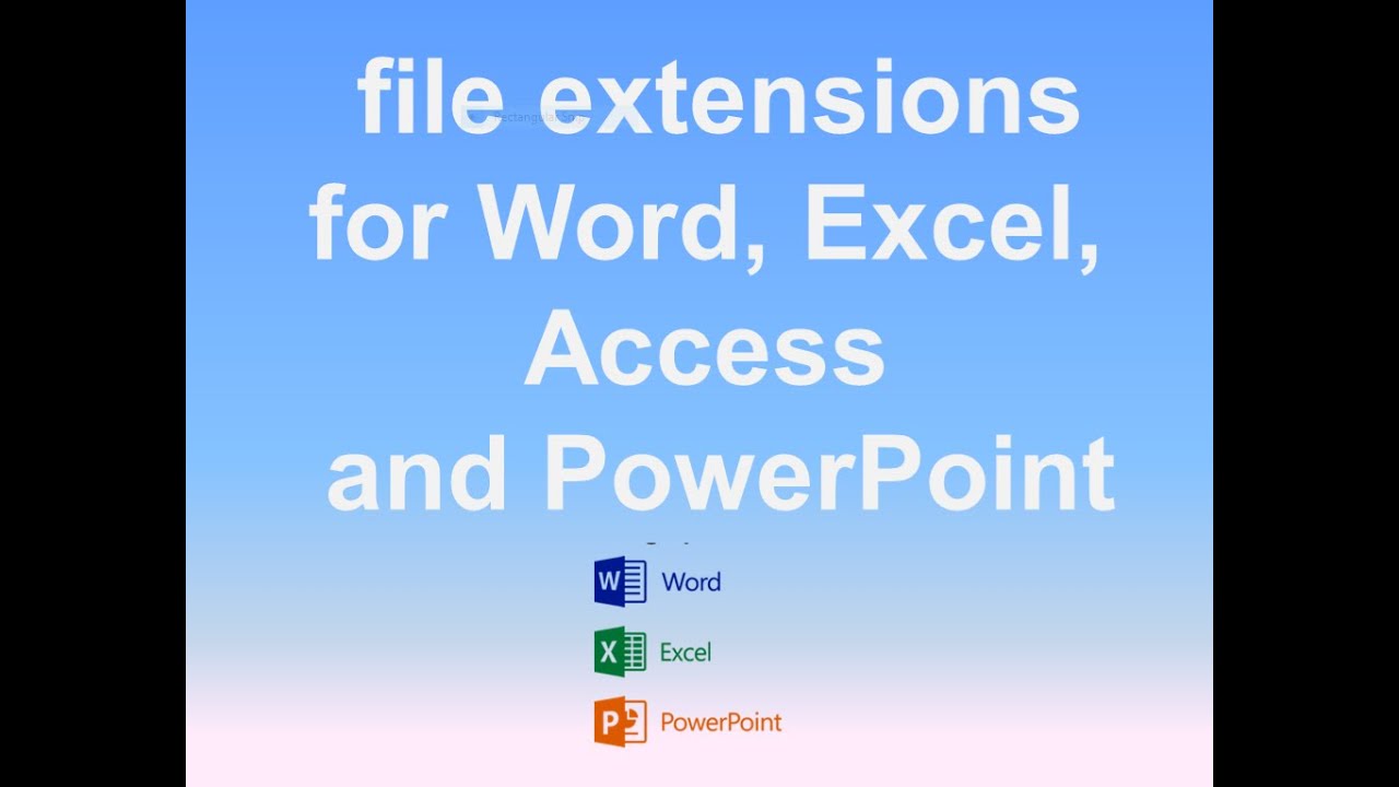 ms office file extensions | file extensions for Word, Excel, and PowerPoint