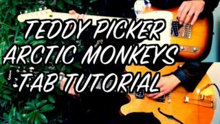 Teddy Picker - Arctic Monkeys ( Two Guitar Tab Tutorial &amp; Cover )